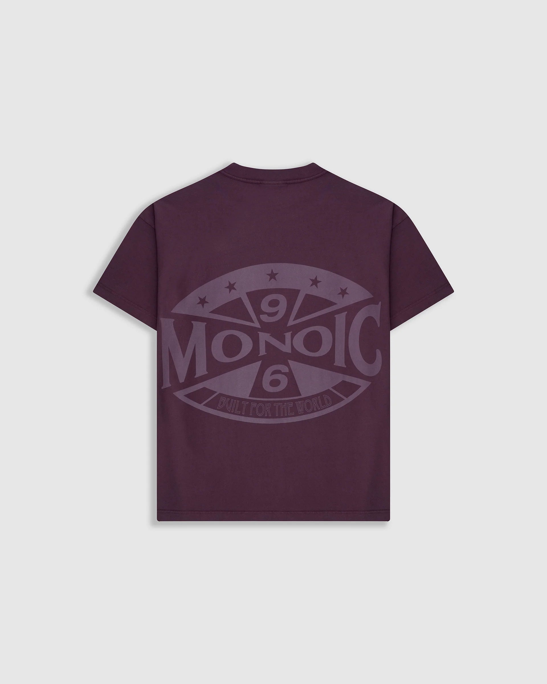 Monoic Camiseta Oversized Built For The World - Burgundy