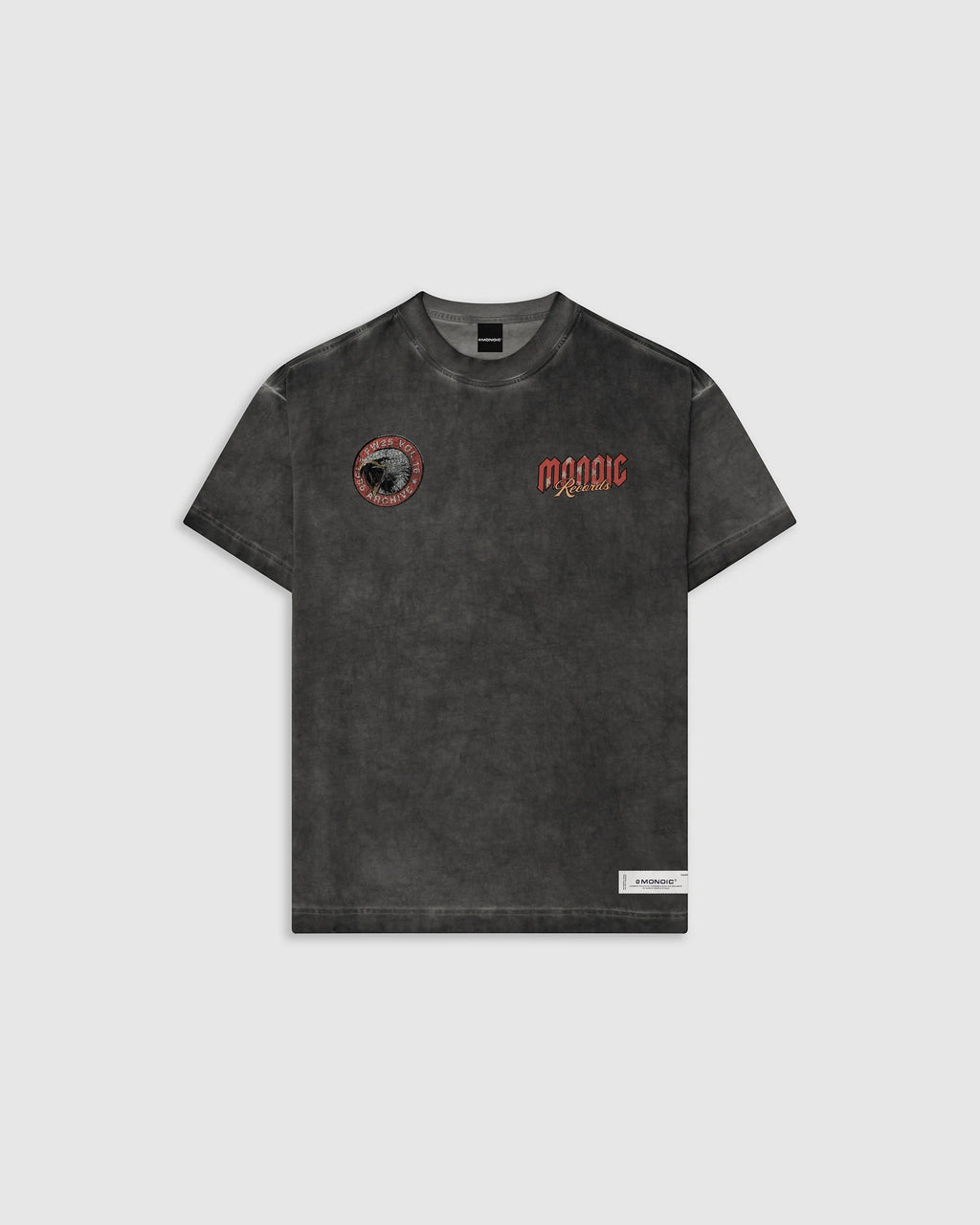 Monoic Camiseta Oversized Monoic Eagle - Gris Desgastado