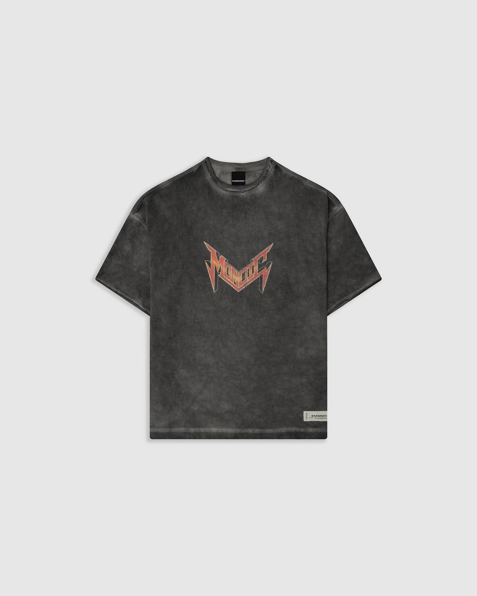 Monoic Camiseta Boxy Fit World Tour - Gris Desgastado (Exclusiva)