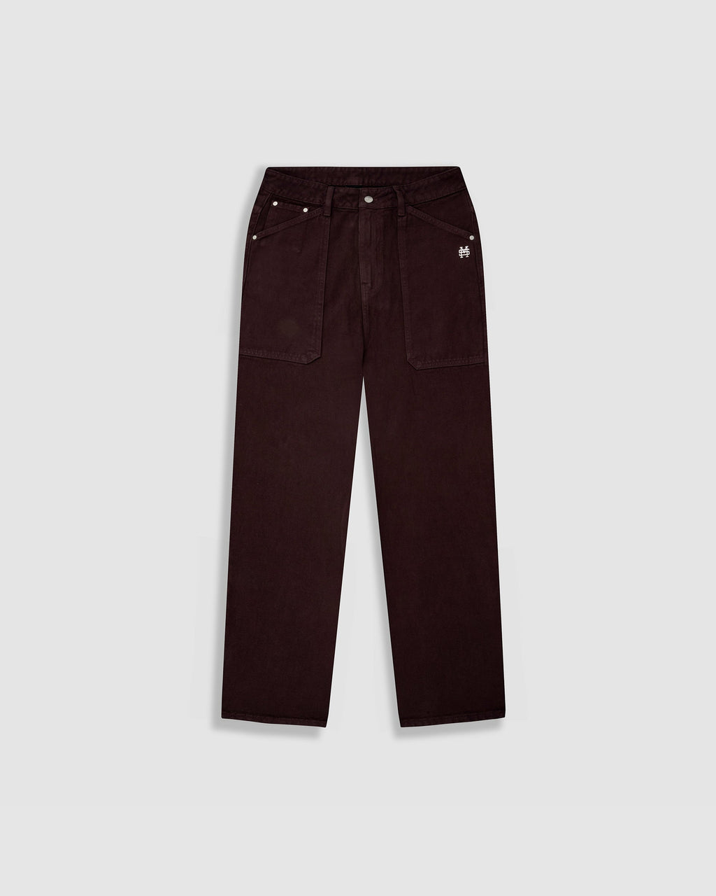 Monoic Pocket Straight Pants – Burgundy