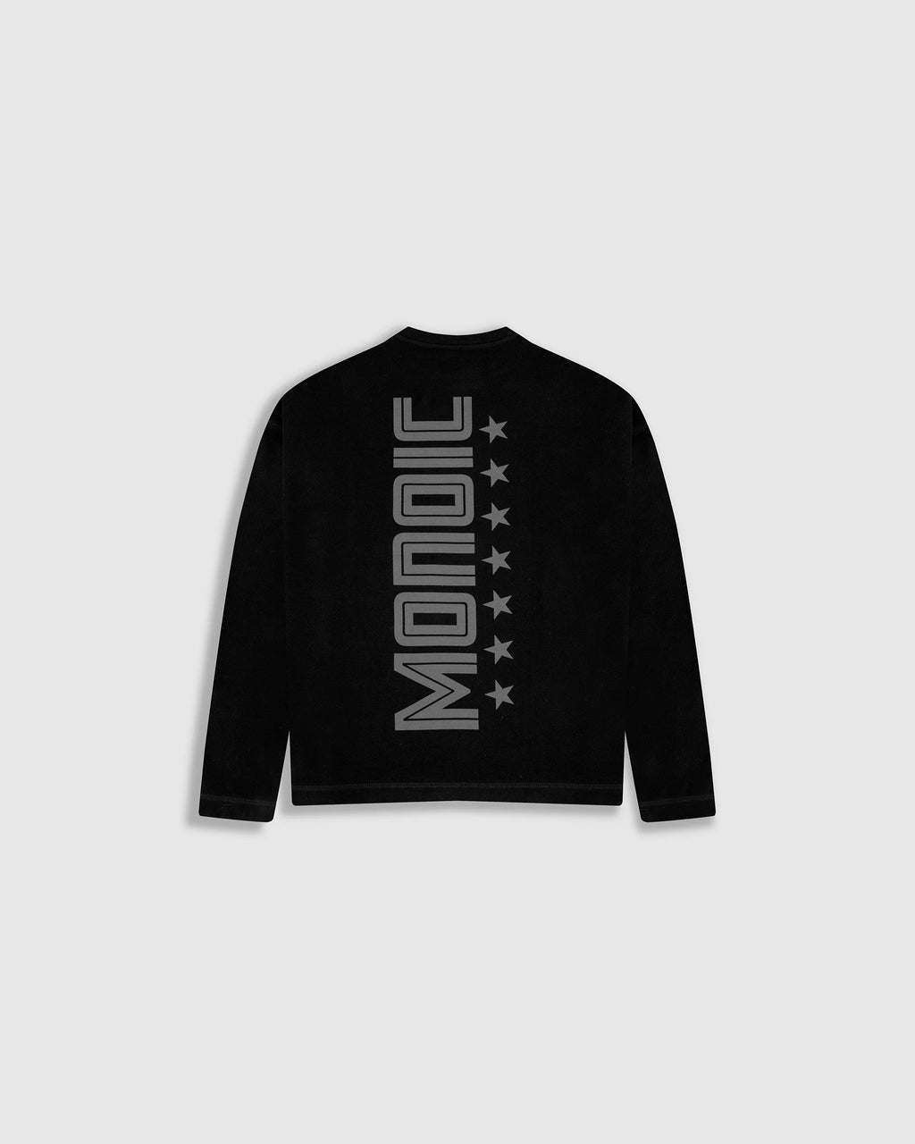 Monoic Camiseta Oversized Shield Waffle Long Sleeve - Negro (Exclusive)