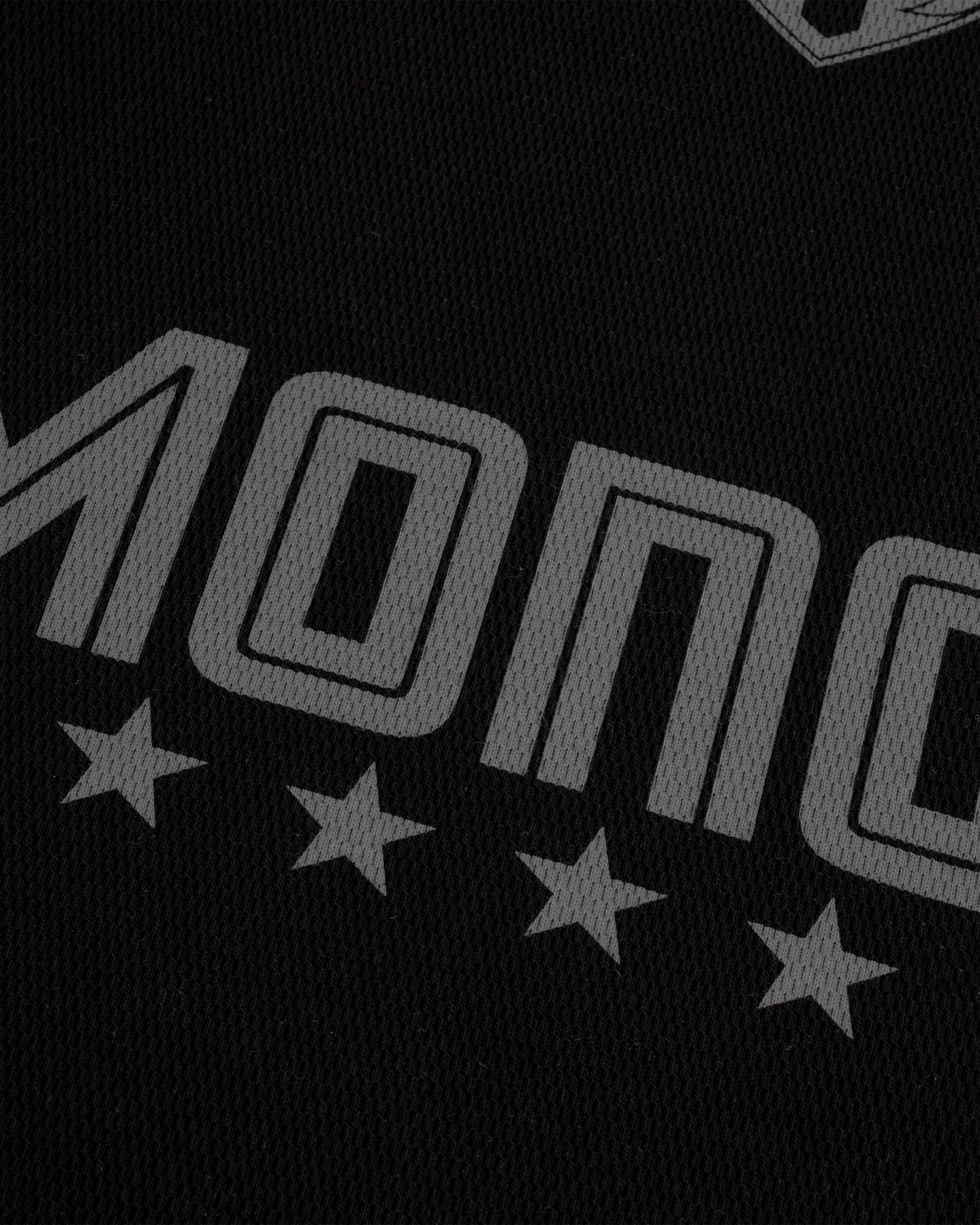 Monoic Camiseta Oversized Shield Waffle Long Sleeve - Negro (Exclusive)