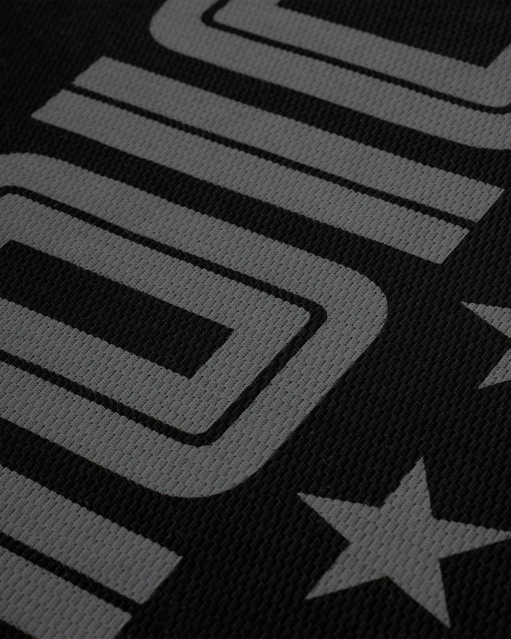 Monoic Camiseta Oversized Shield Waffle Long Sleeve - Negro (Exclusive)