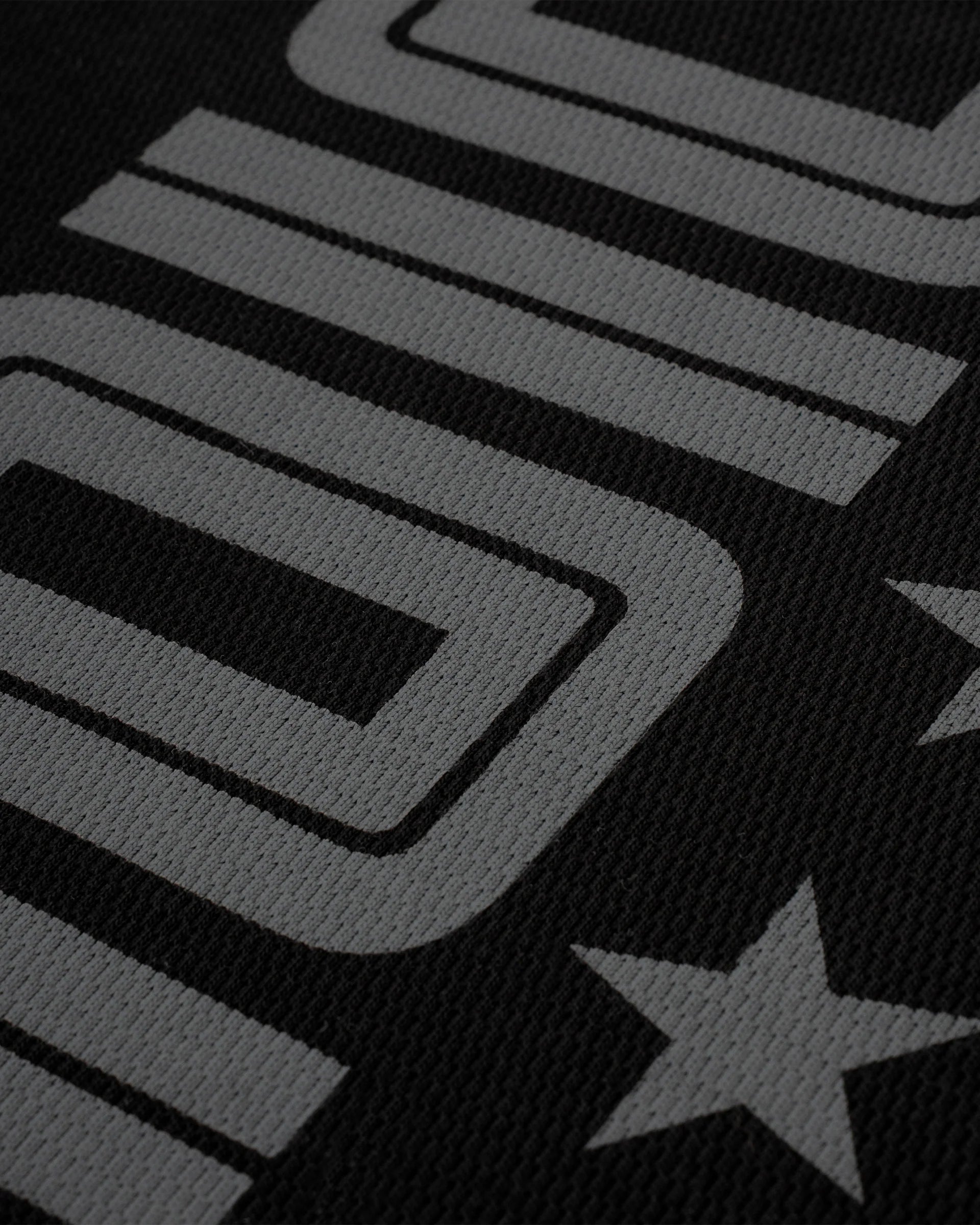 Monoic Camiseta Oversized Shield Waffle Long Sleeve - Negro (Exclusive)