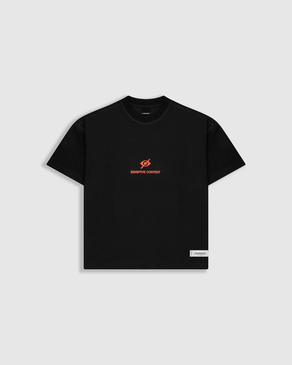 Monoic Camiseta Boxy Fit Don't Look - Negro Oscuro