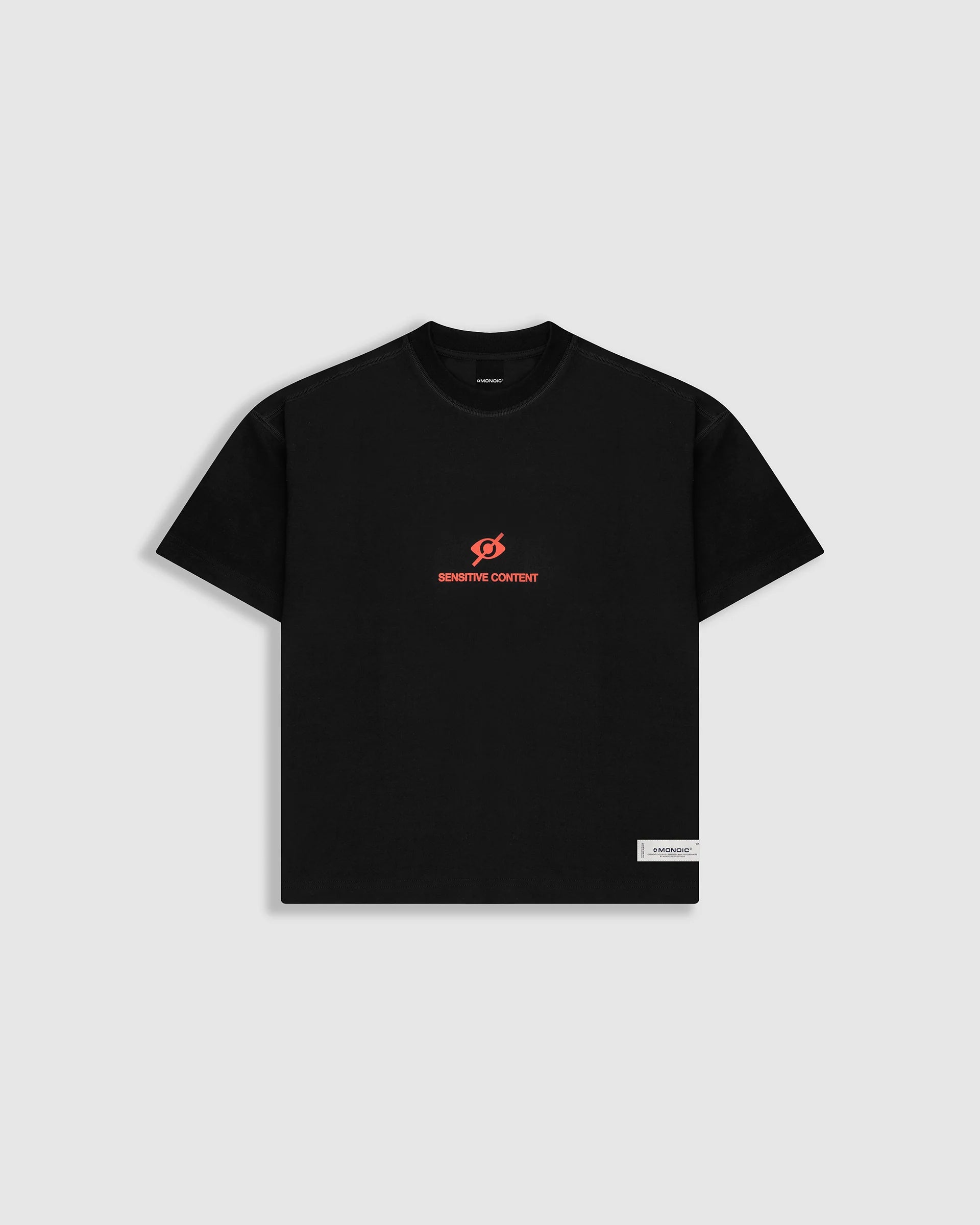 Monoic Camiseta Boxy Fit Don't Look - Negro Oscuro