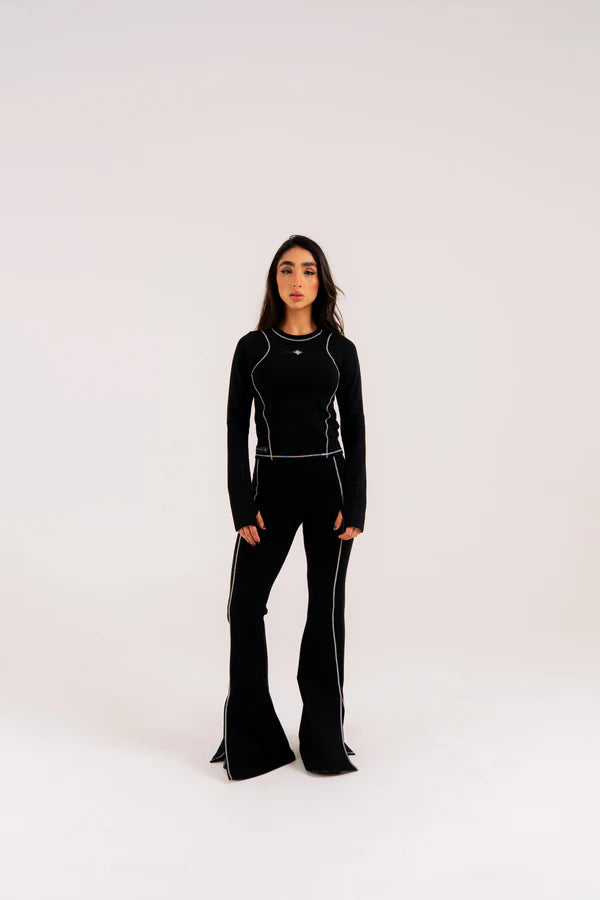 Aurum Shiny Flare Pants
