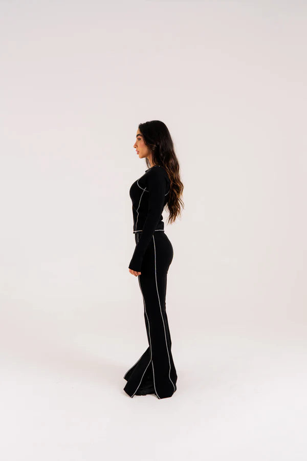Aurum Shiny Flare Pants