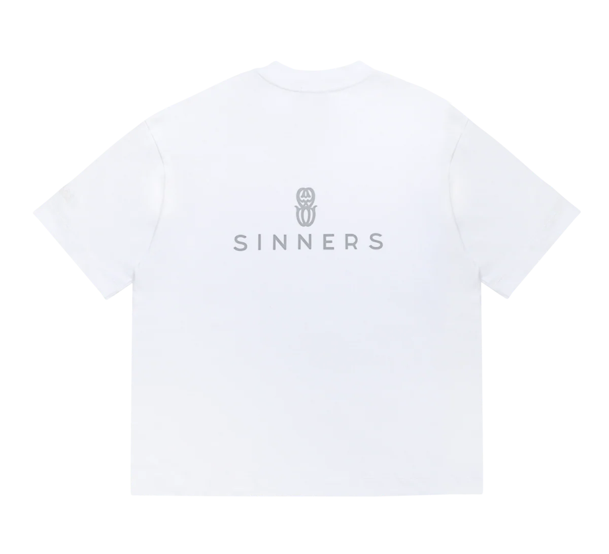 Sinners rhinestone logo white t-shirt