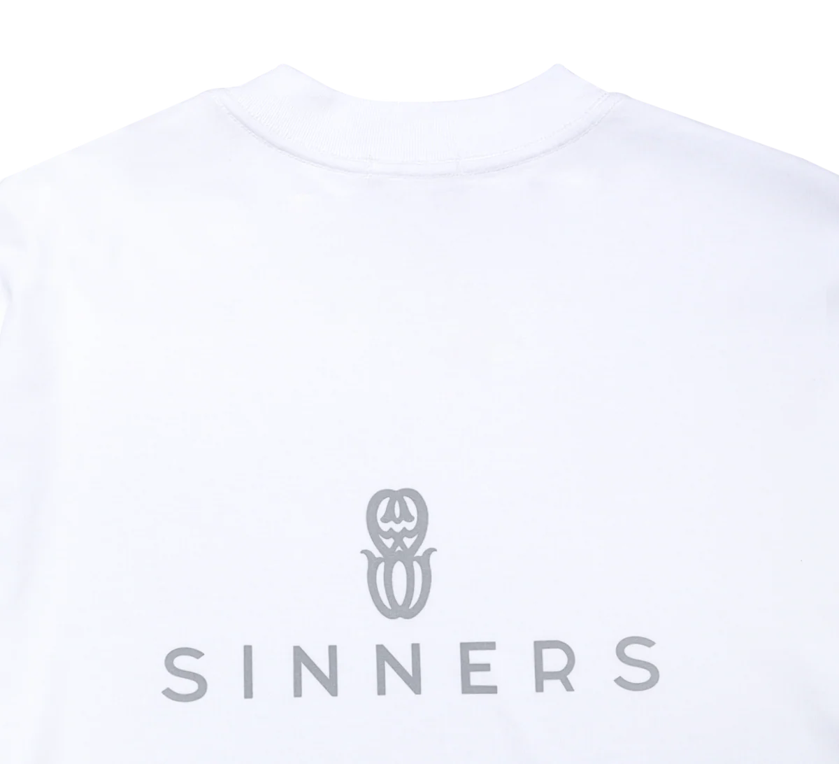 Sinners rhinestone logo white t-shirt
