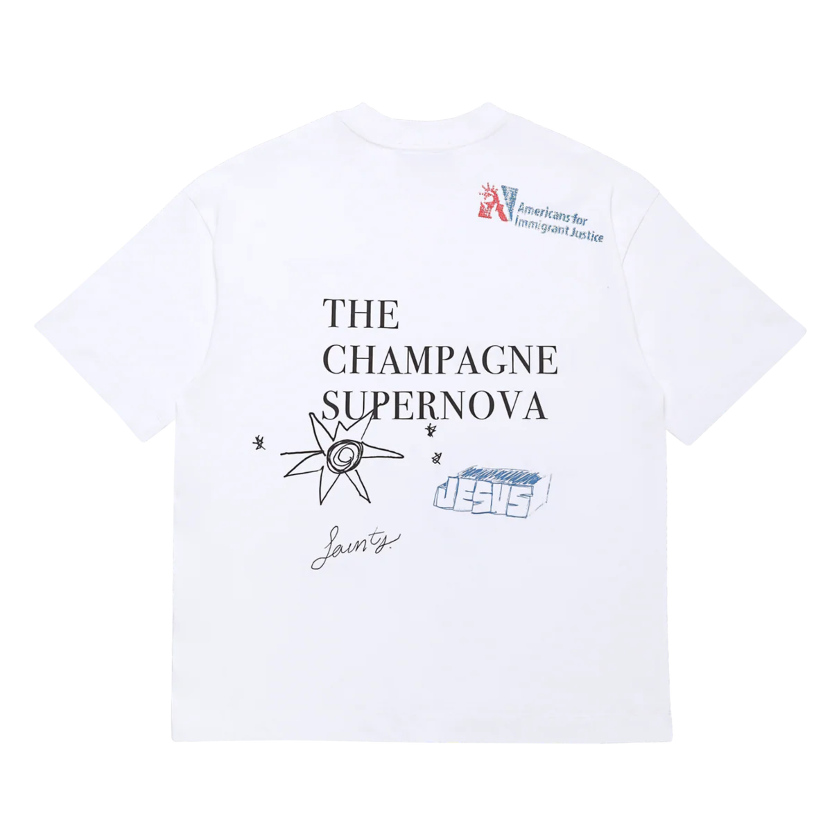 Sinners champagne supernova white t-shirt