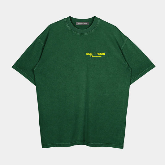 SAINT THEORY  HILOS DIVINOS VERDE LETRA AMARILLA T-SHIRT