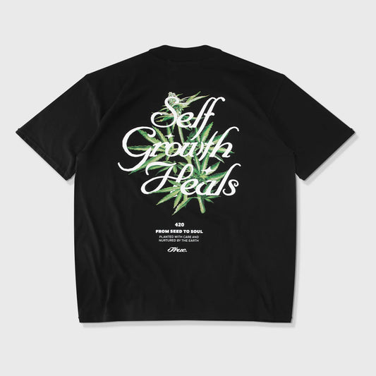 True Self Growth Oversized T-Shirt - Black
