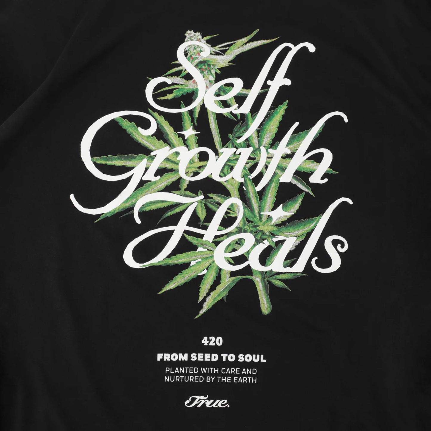 True Self Growth Oversized T-Shirt - Black