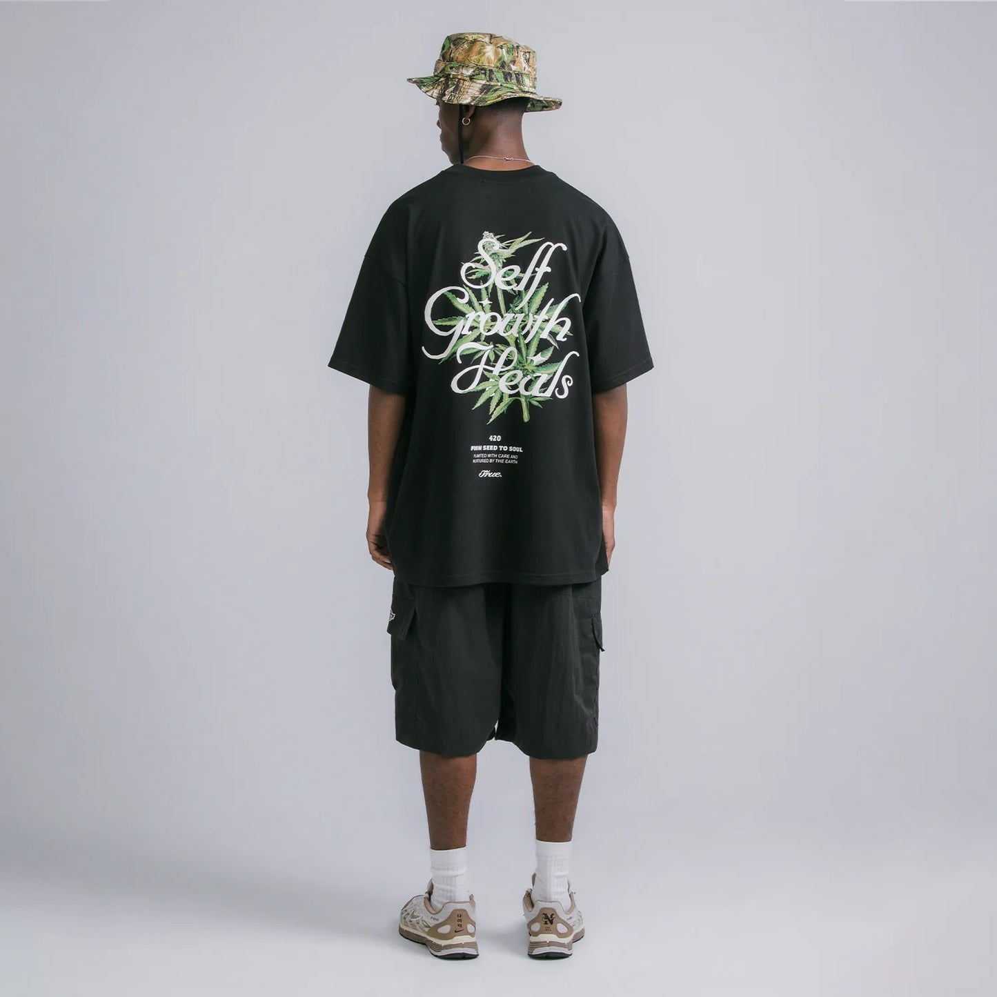 True Self Growth Oversized T-Shirt - Black