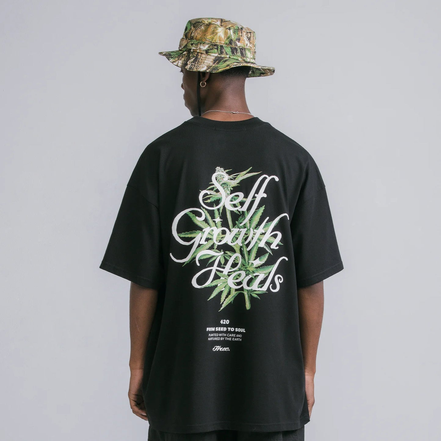 True Self Growth Oversized T-Shirt - Black