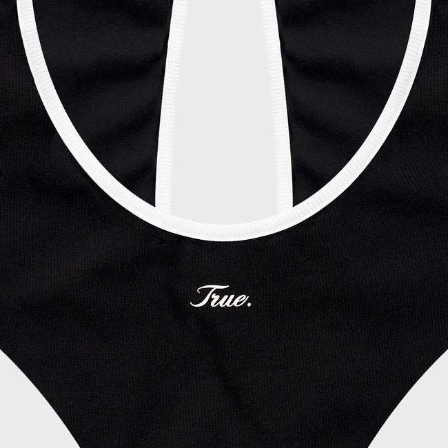 True Shadow Halter Ribbed Bodysuit - Black