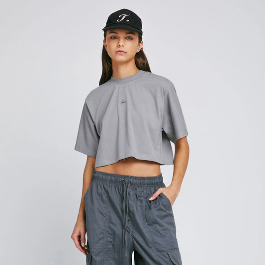 True Signature Crop Top - Gray