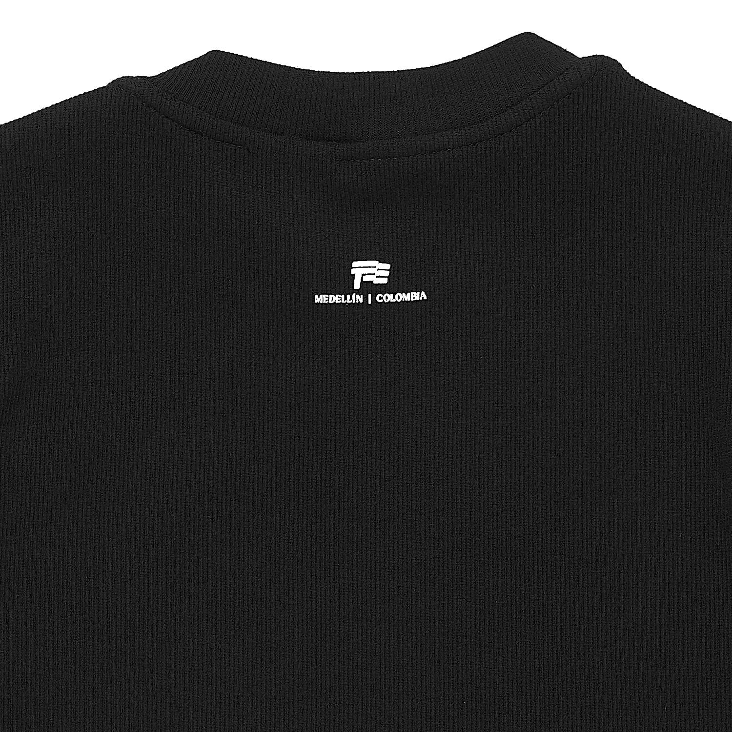 True Slim Ribbed Fitted Tee - Black