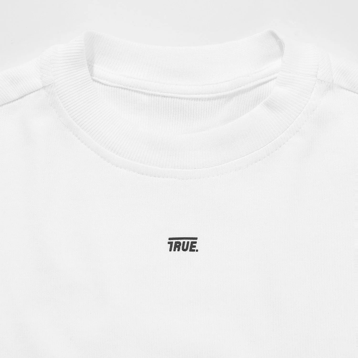 True Slim Ribbed Fitted Tee - White