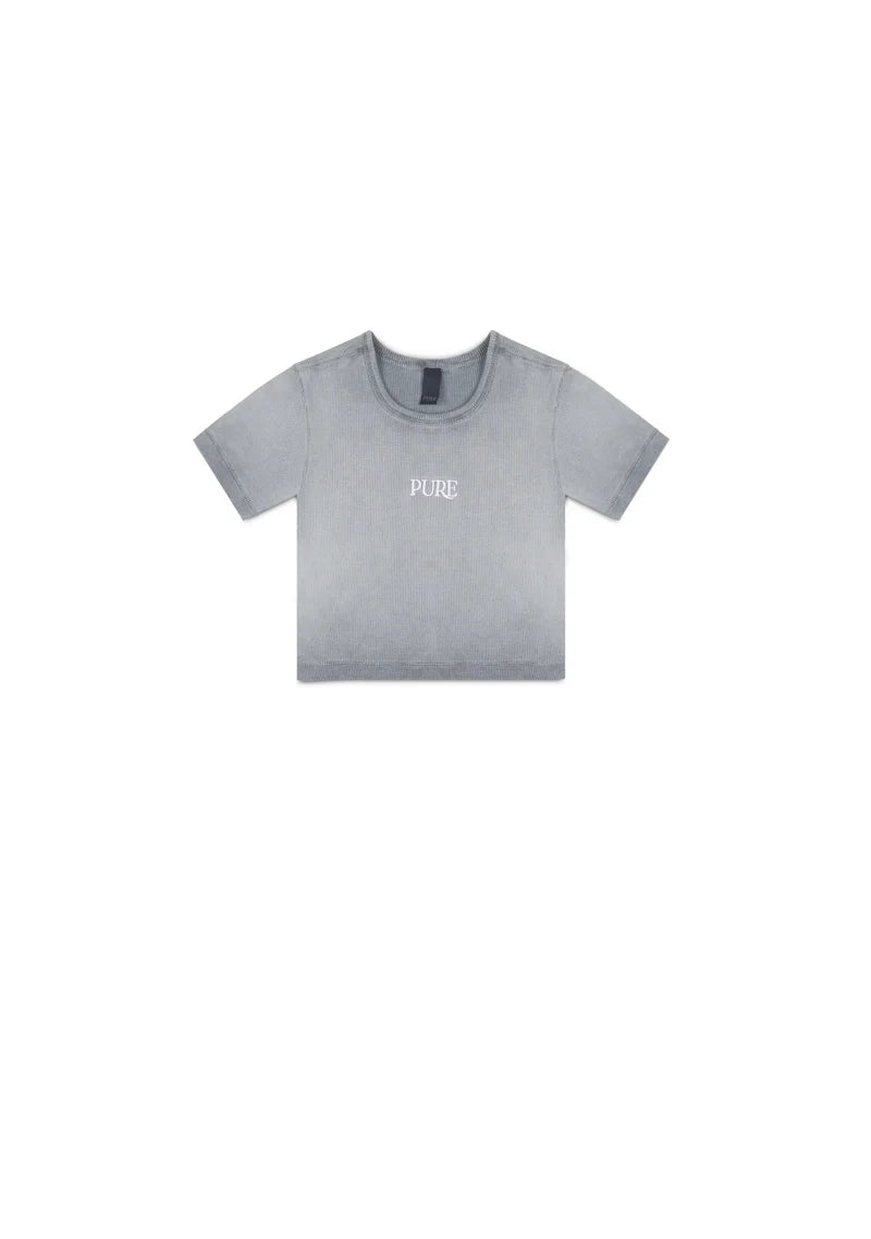 Pure Aurea grey crop top PUR-18581