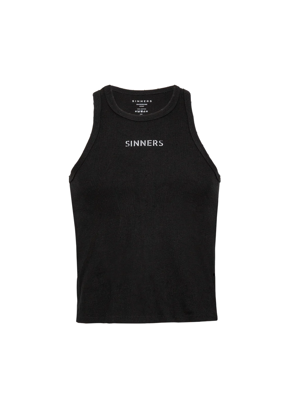 SINNERS LES MAÇONS TANK TOP BLACK