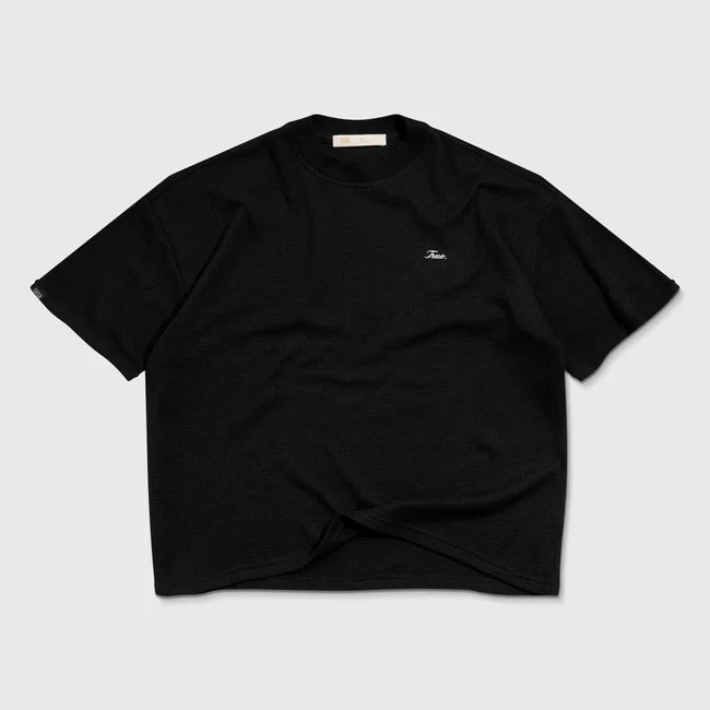 True Textured Boxy Tee - Black