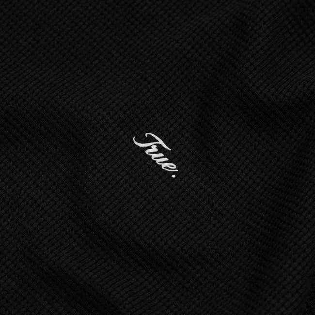 True Textured Boxy Tee - Black