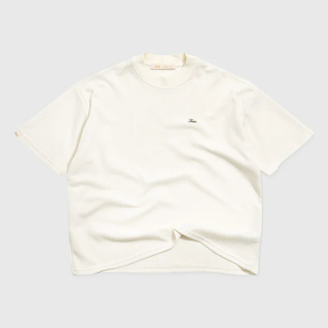 True Textured Boxy Tee - Cream