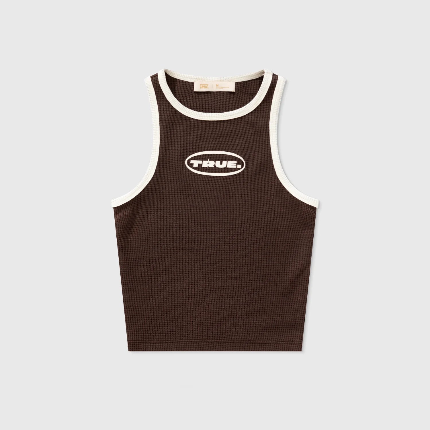 True textured tank top - brown