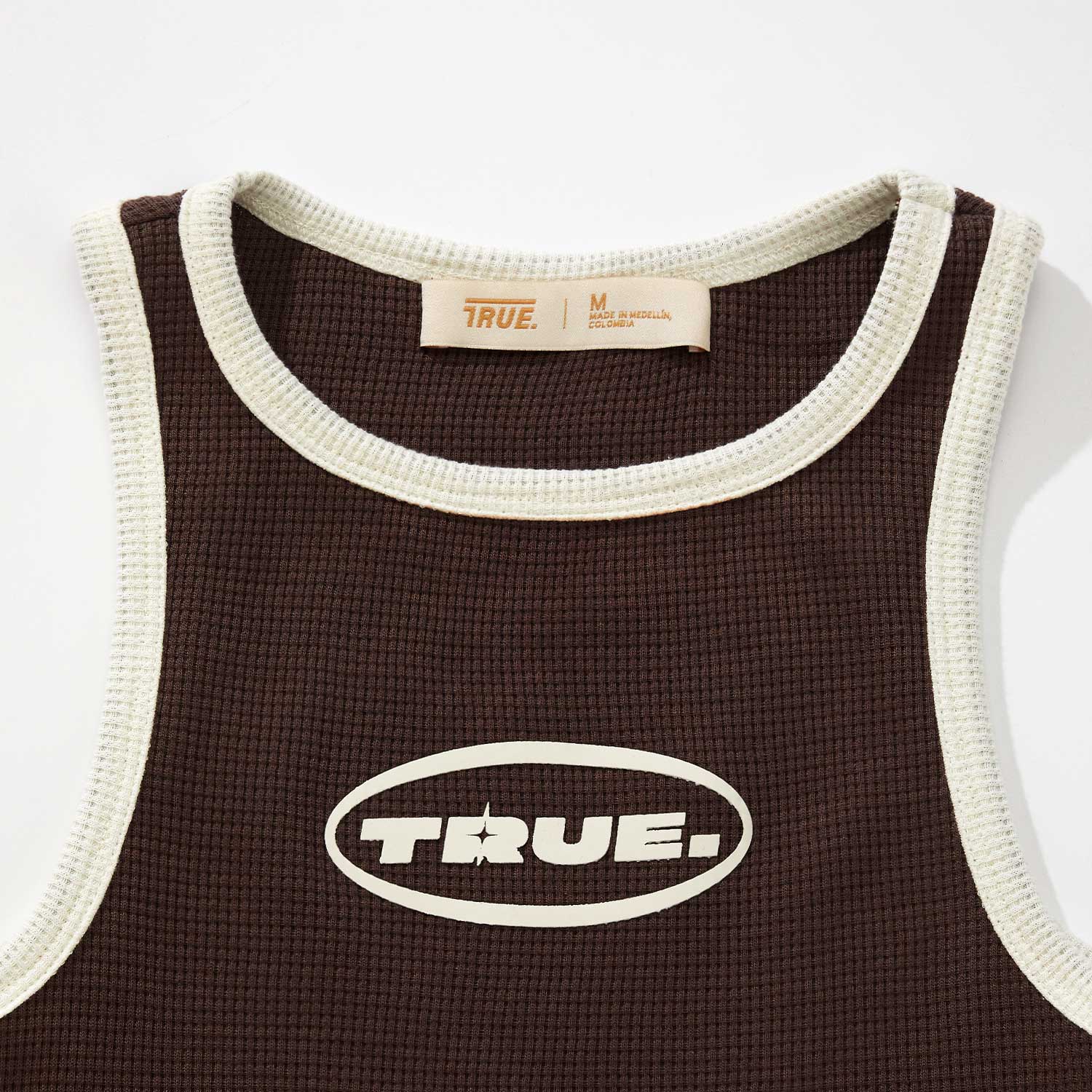True textured tank top - brown