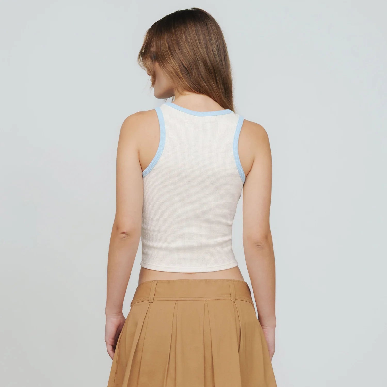 True textured tank top - cream