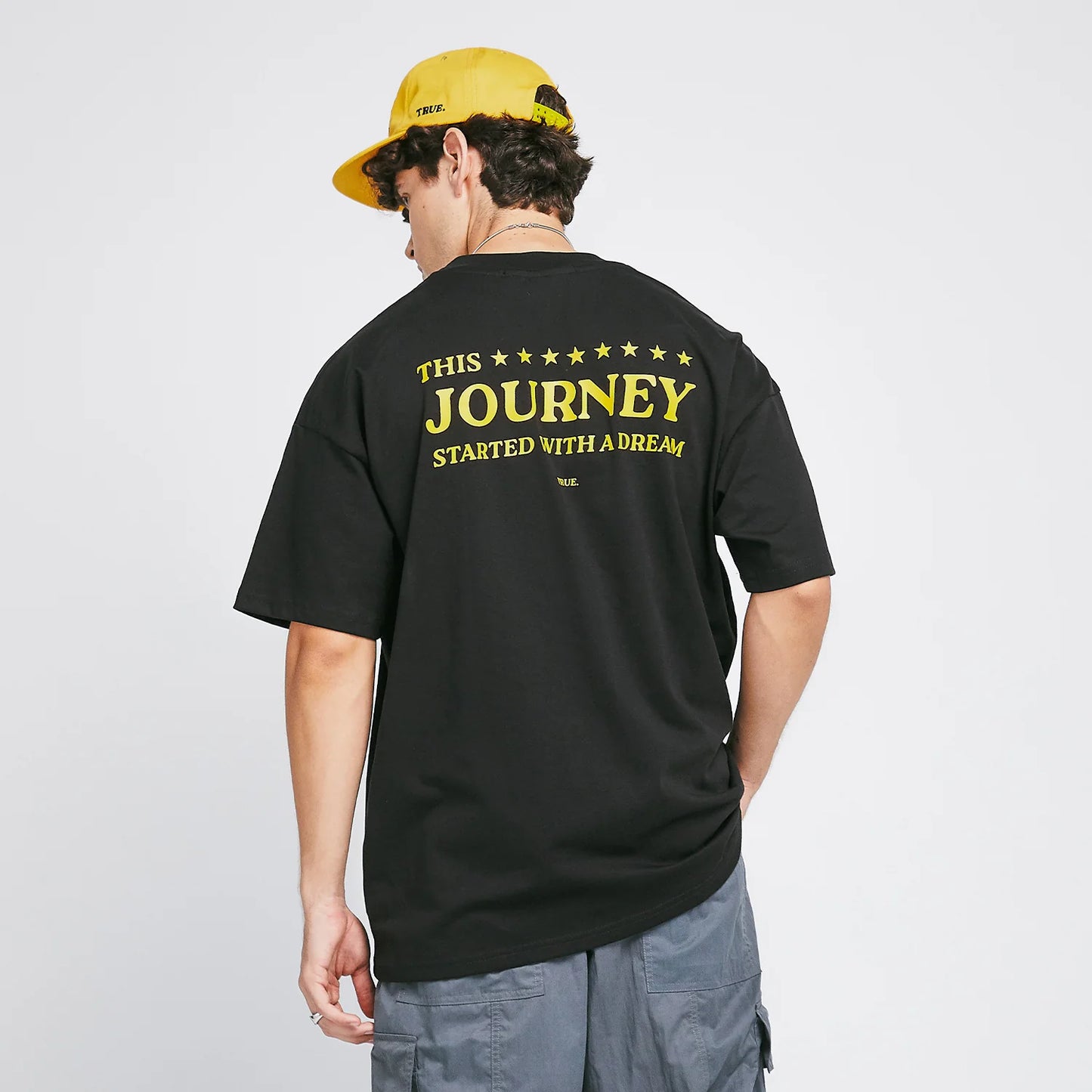 True The Journey Oversized T-Shirt - Black