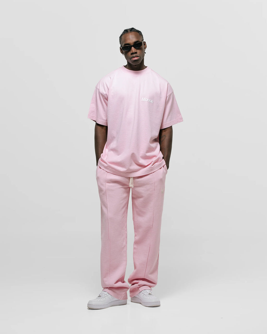 Monoic Camiseta Logo Oversized V3 - Rosado Pastel