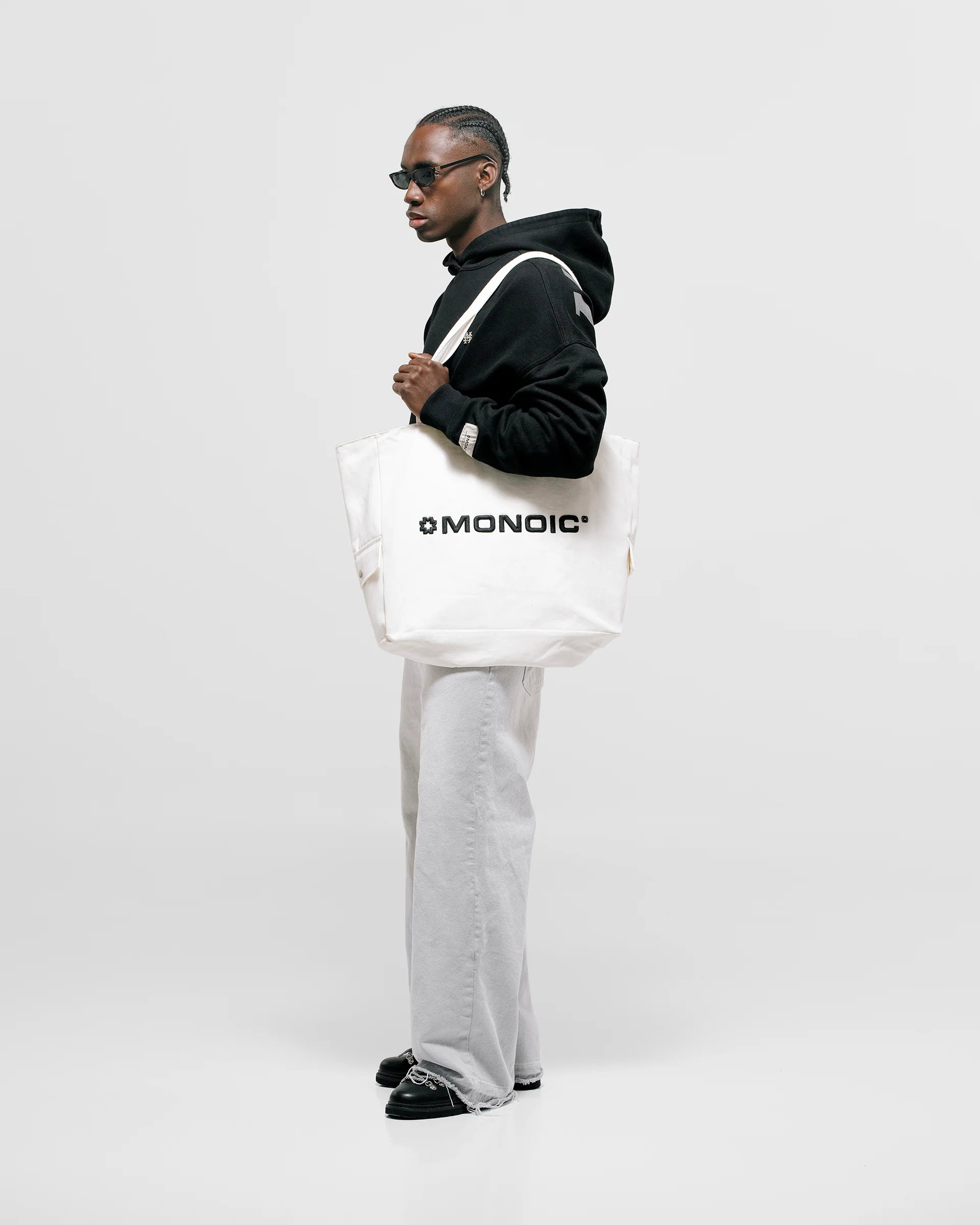 Monoic Tote Bag - Drill Crema
