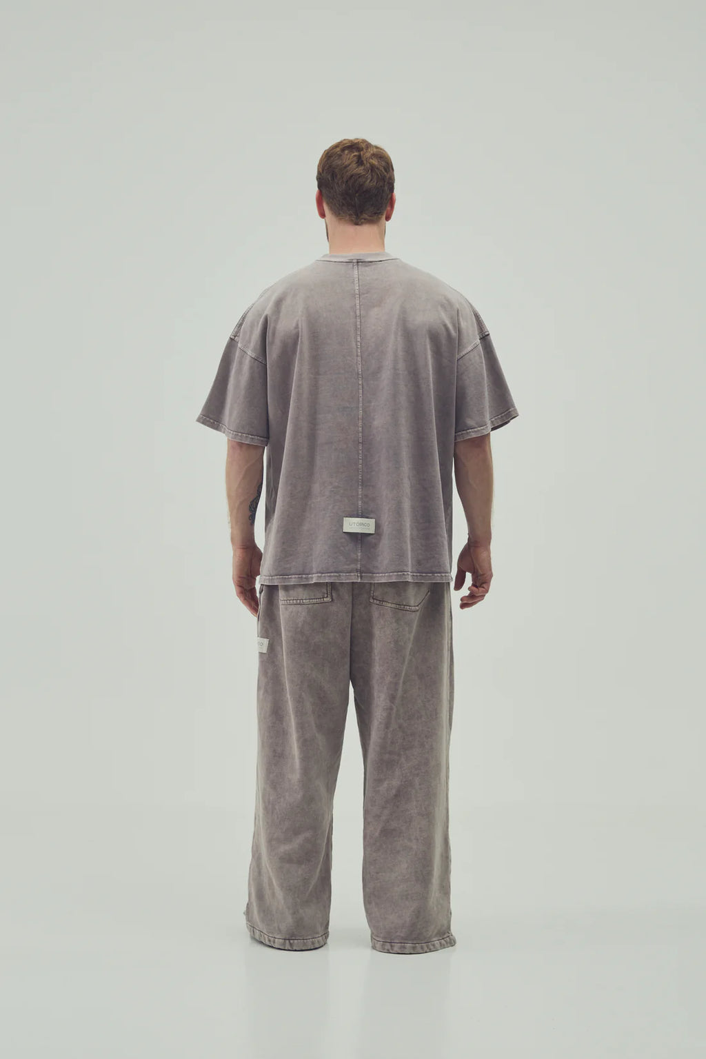 Utópico Camiseta Oversized - Moca