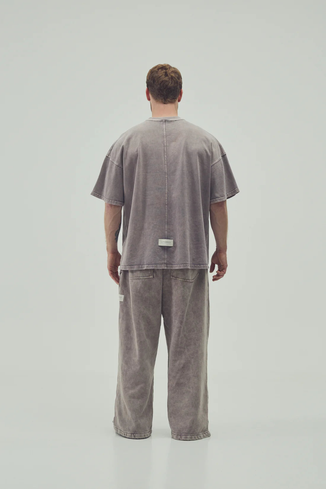 Utópico Camiseta Oversized - Moca