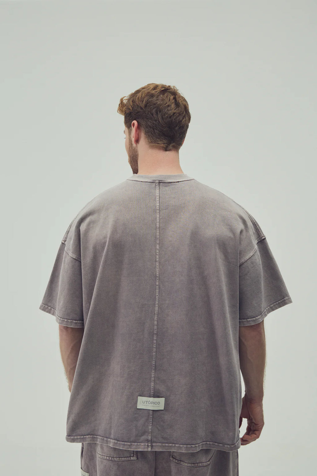 Utópico Camiseta Oversized - Moca