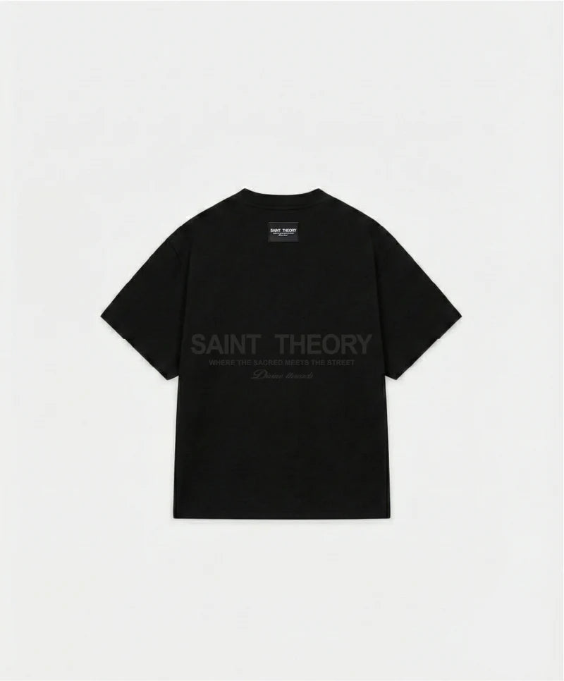 Saint Theory camiseta hilos divinos negro negro