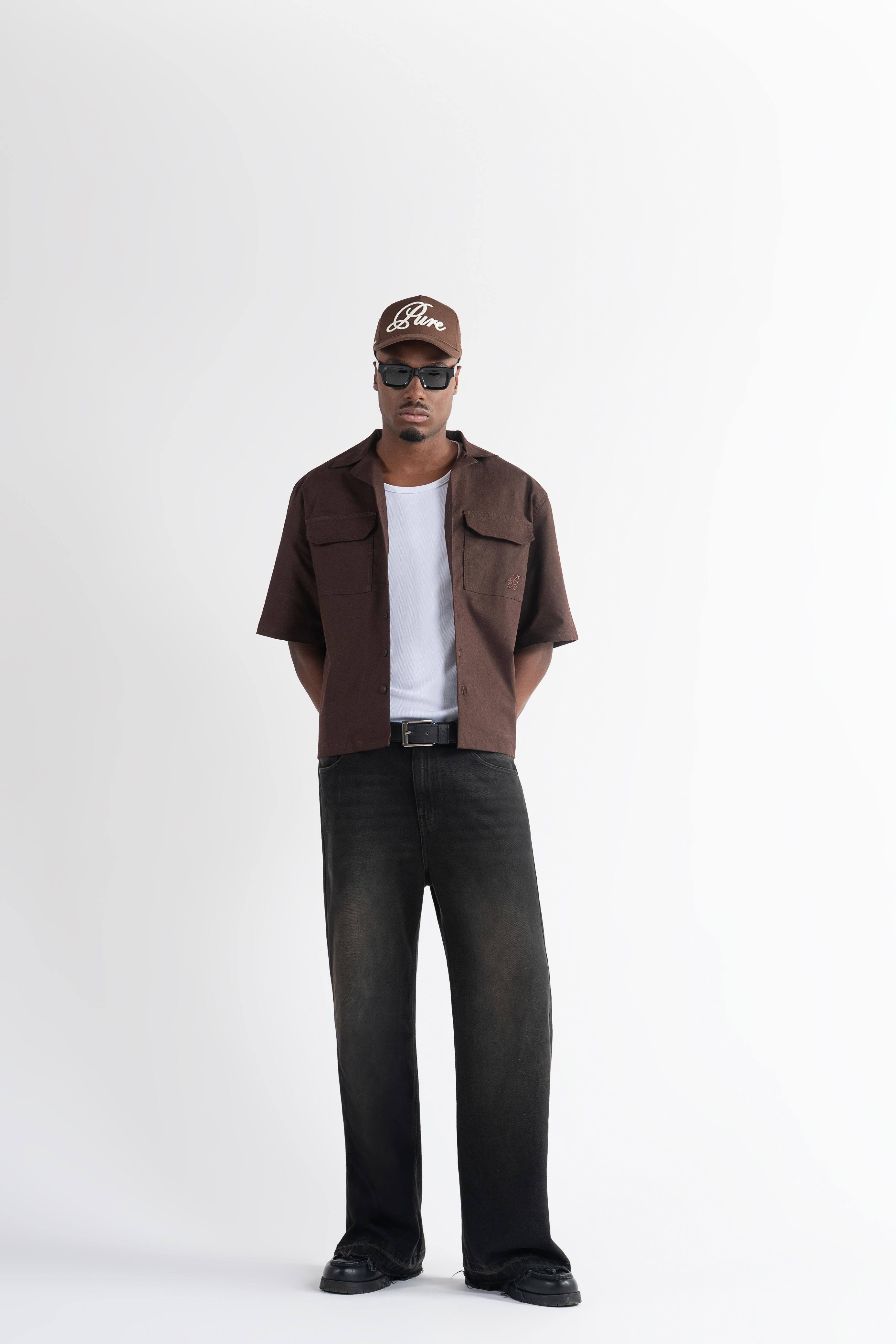 Pure camisa café highland PUR20324