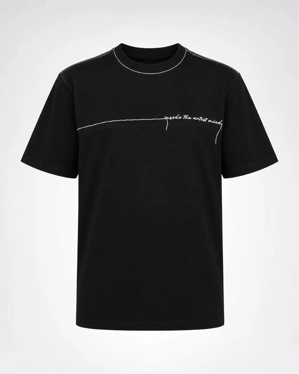 Artdist Stroke Black Regular Fit T-Shirt