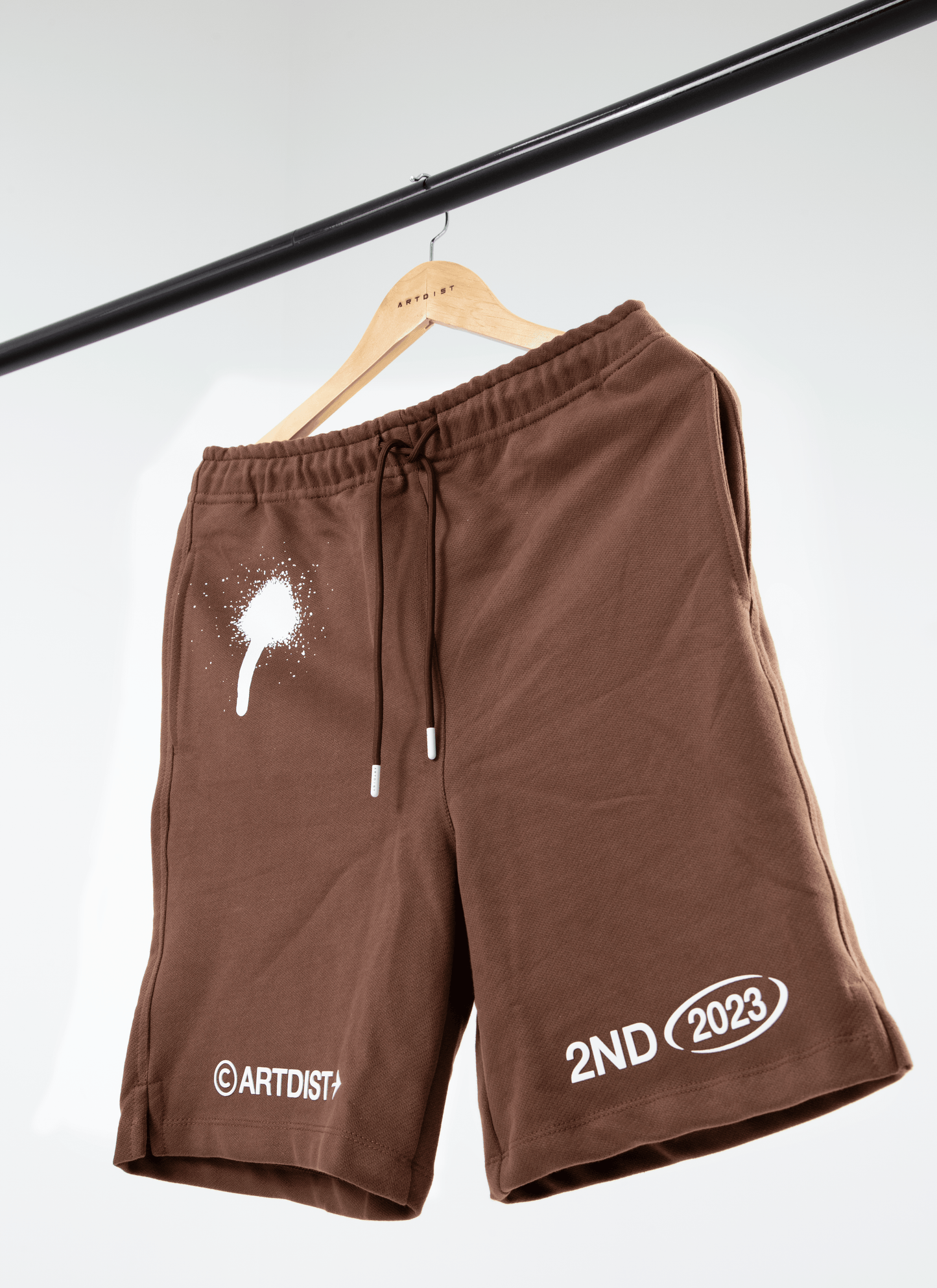 Artdist Brown Sprayed Shorts