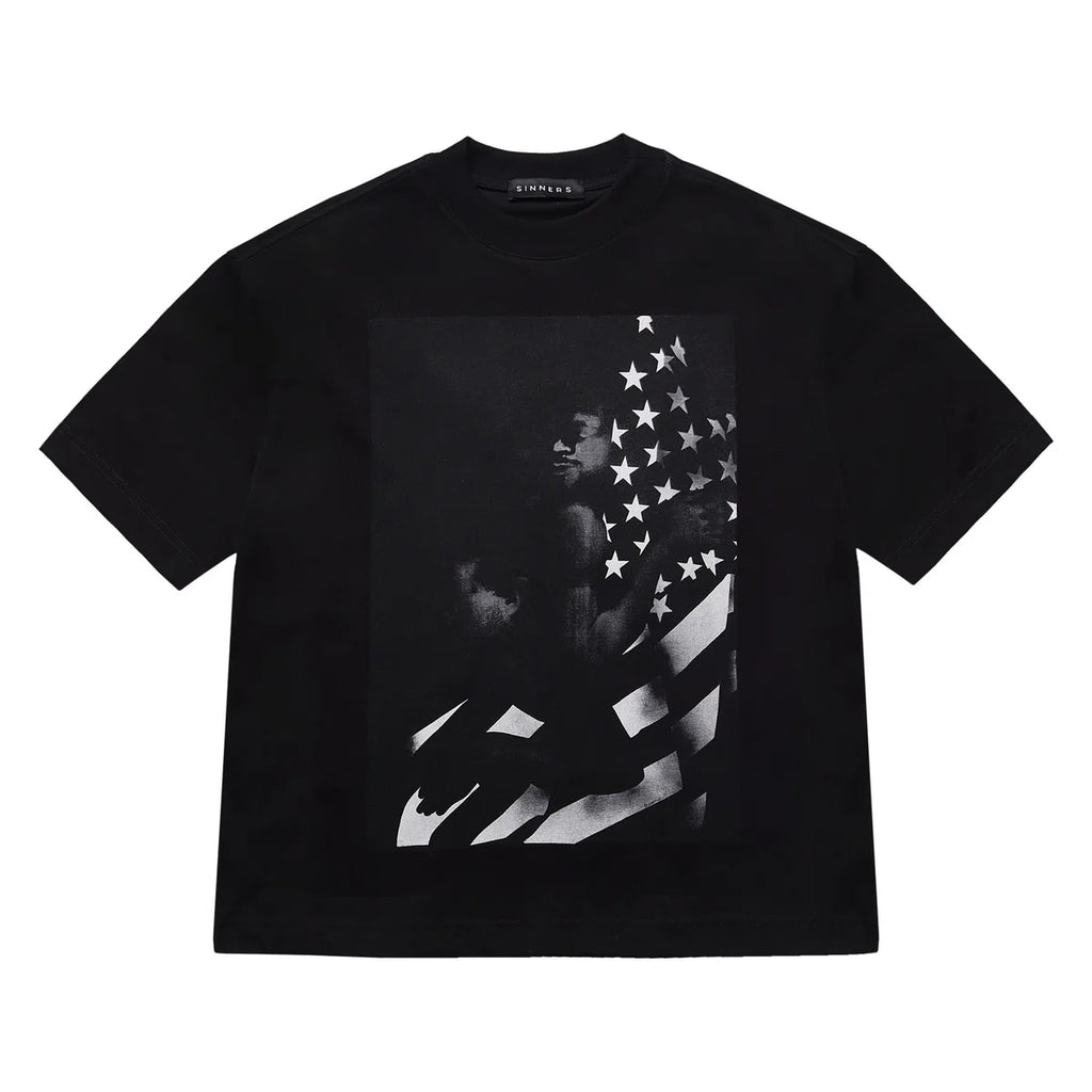 Sinners i <3 america black t-shirt
