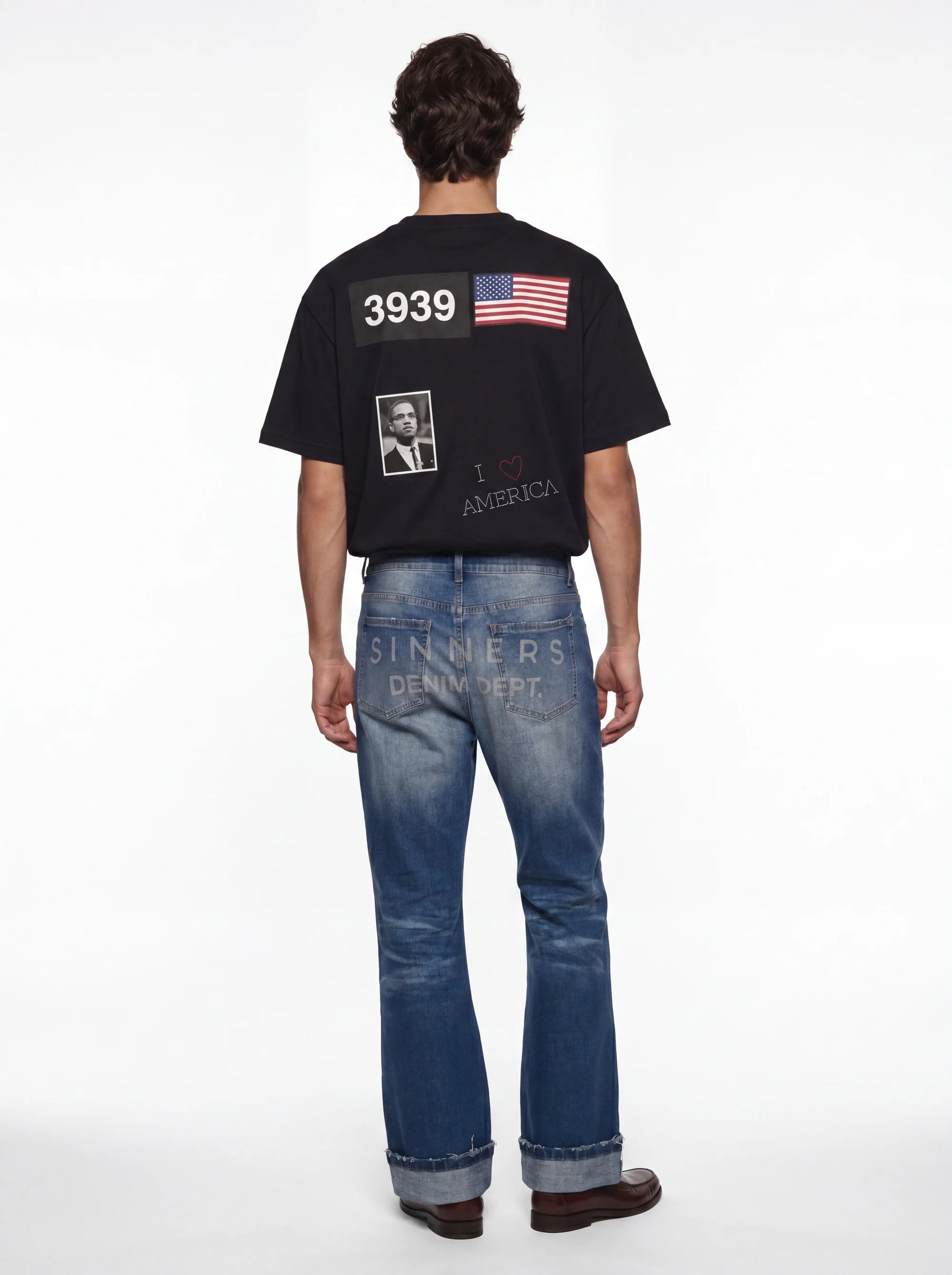 Sinners i <3 america black t-shirt