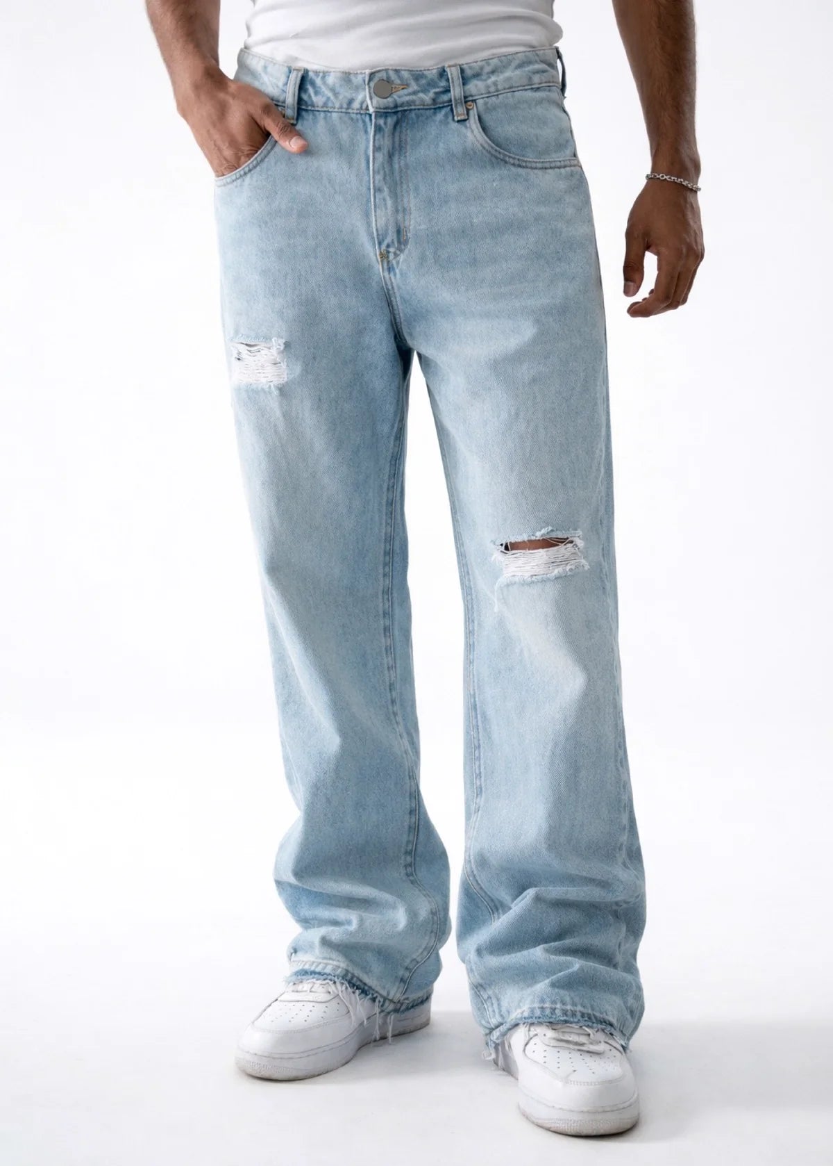 Crowncode jean flared - azul oceano