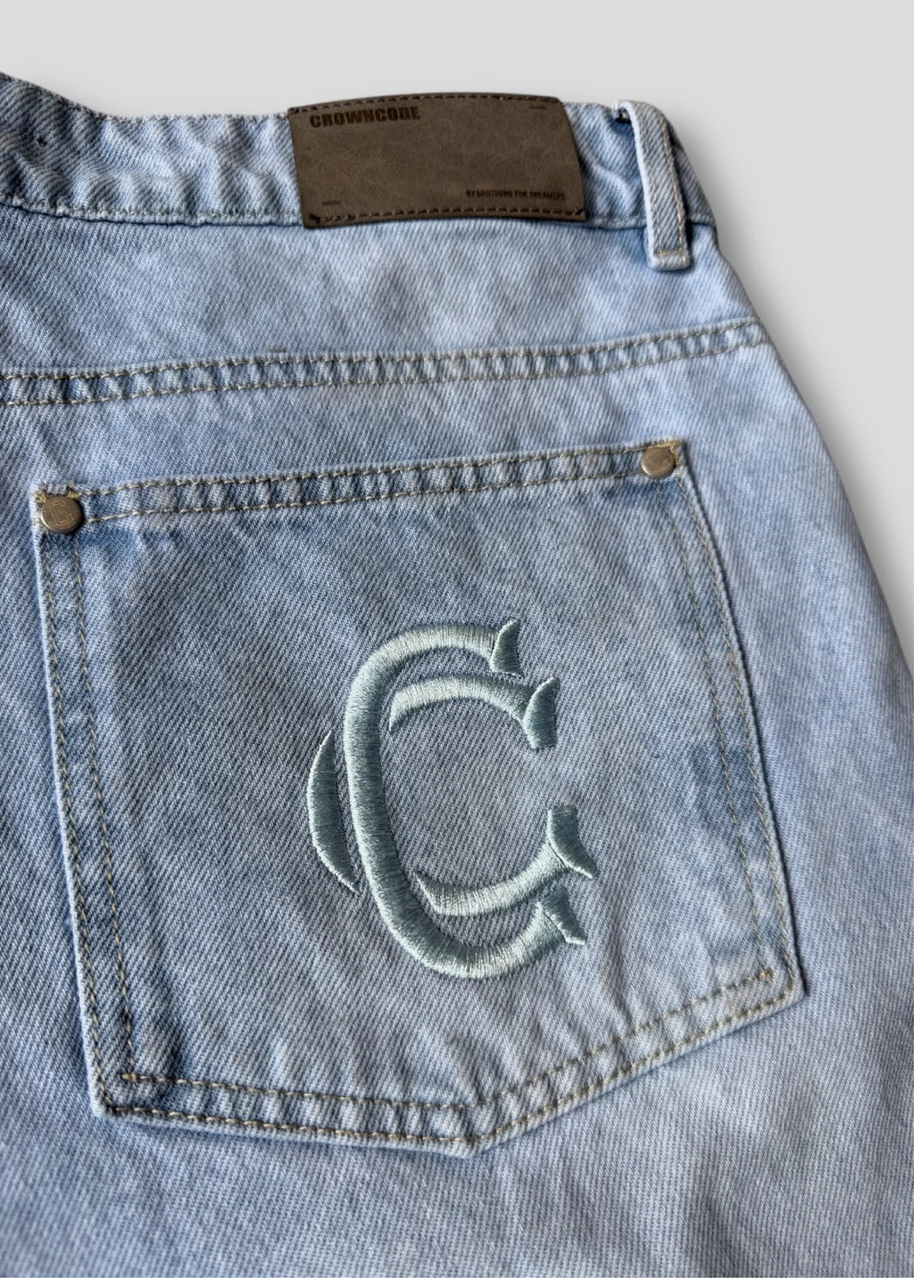 Crowncode jean flared - azul oceano