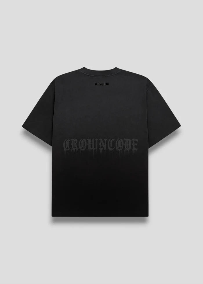 Crowncode camiseta sacred virgin - negro degrade