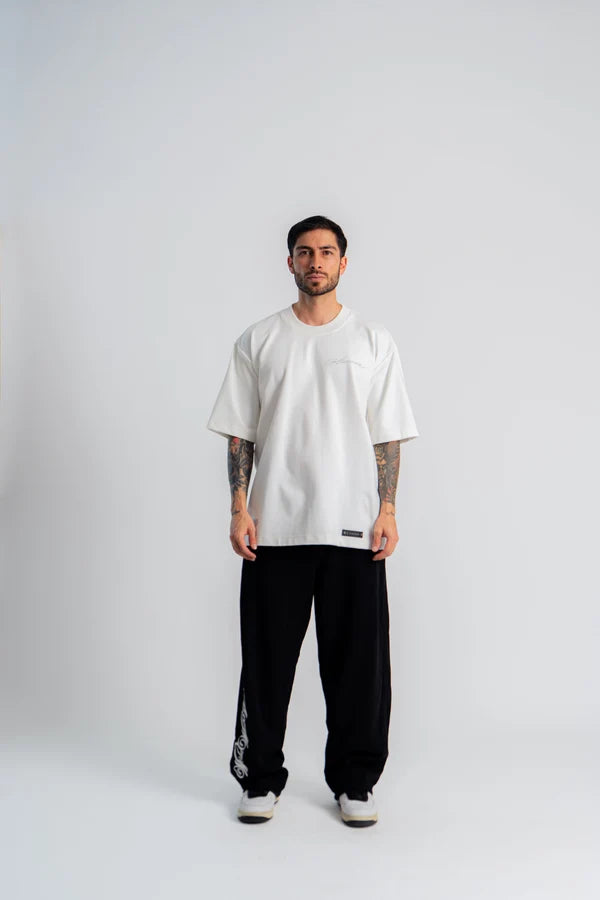 Aurum Overzized White Line T-Shirt