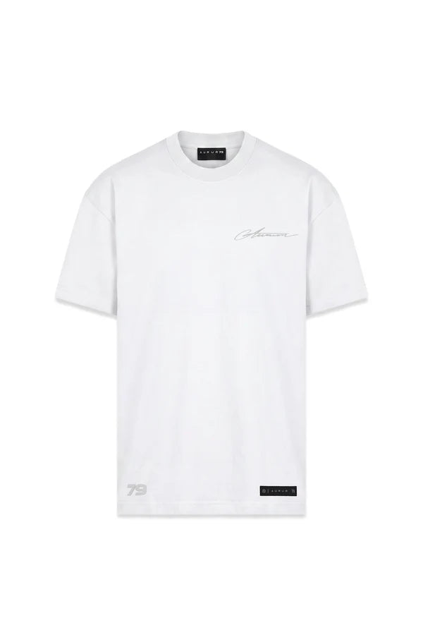 Aurum Overzized White Line T-Shirt