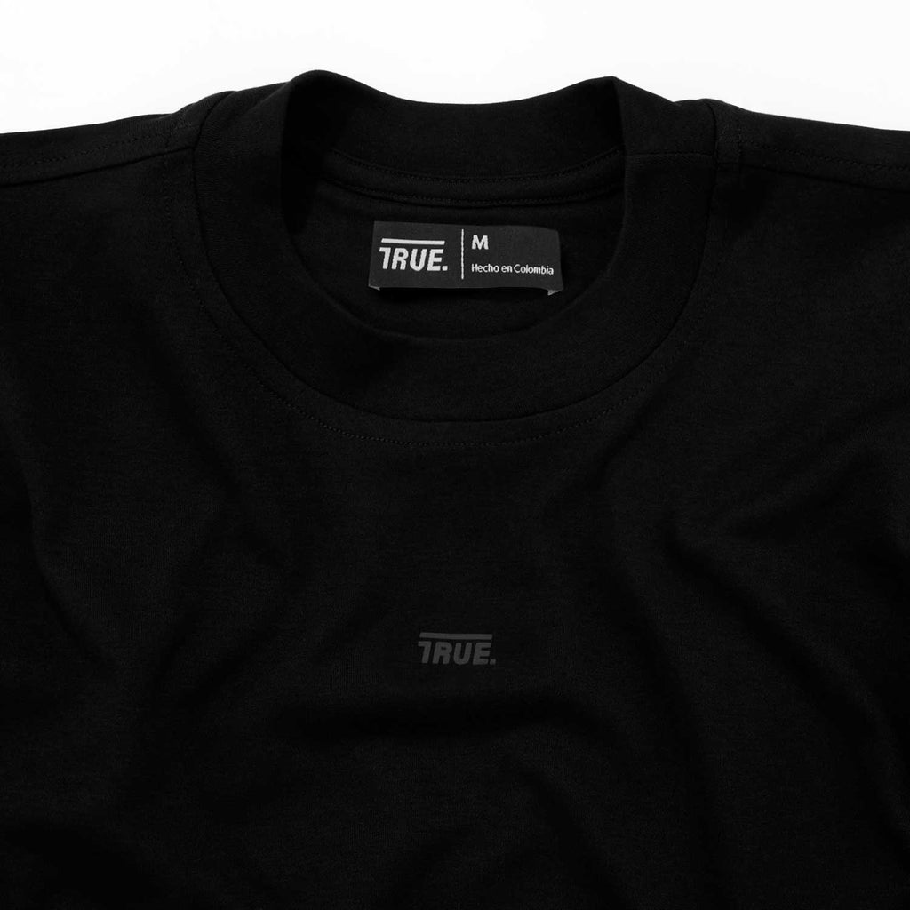 True Camiseta Clásica Logo Negro - Negra